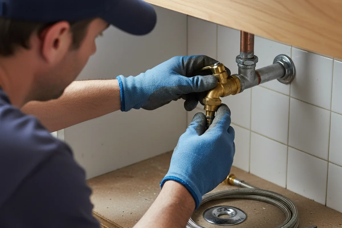 Shutoff valve and fitting work during Emergency Plumbing in Slocomb